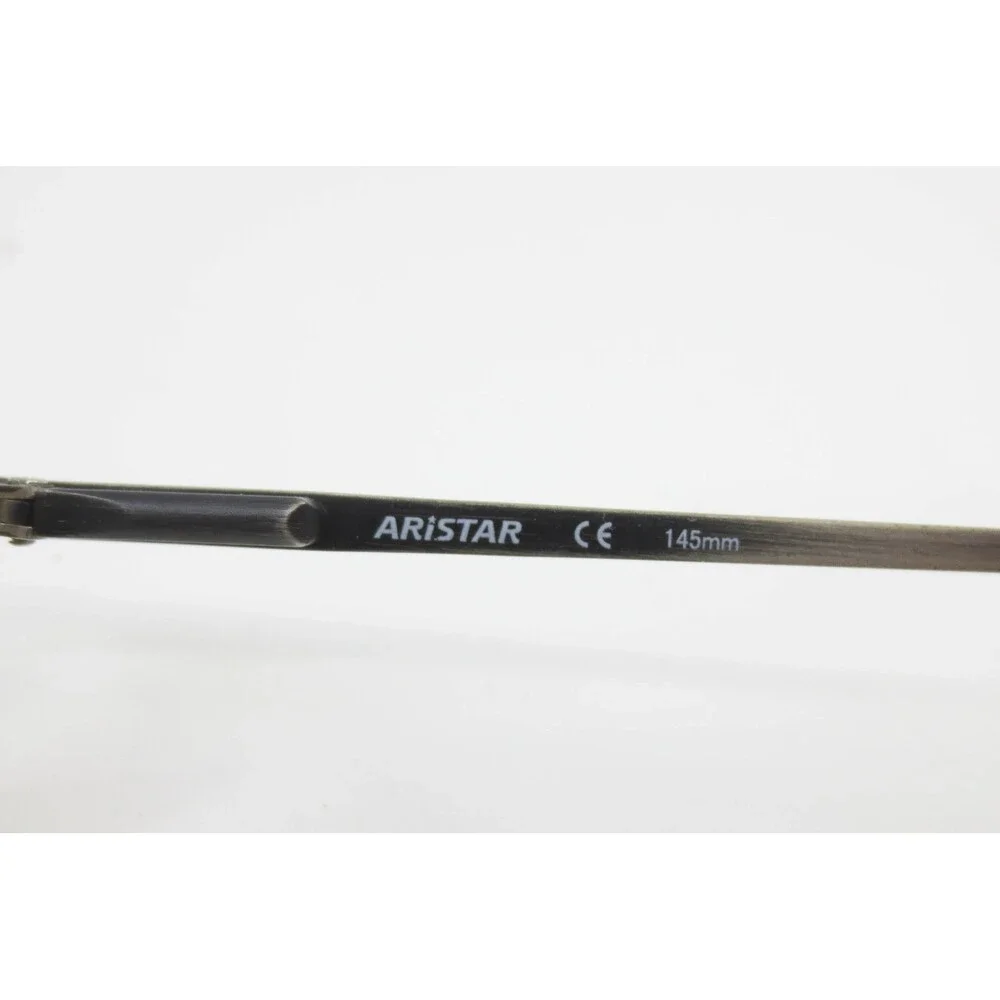Aristar Aviator Eyeglass Frames Gunmetal Gray Double Bridge 145mm Color 054